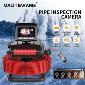 Sewer Camera HD Drain 4.3" LCD Monitor 1000TVL 22MM Pipe Inspection Camera 10M - Picture 1 of 15