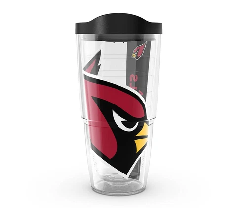 ARIZONA CARDINALS, 24oz DOUBLE WALL,  TUMBLER FROM TERVIS  WITH LID INCLUDED Cover