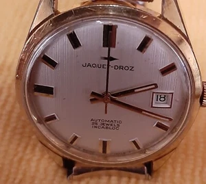 Jaquet-Droz Vintage Man's Gold Plated Automatic Wristwatch c 1968 - Picture 1 of 8