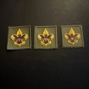 Boy Scout Tenderfoot Scout Rank Patch Lot Of 3, 2 Gauze 1 Plastic Back.1950s60s - Imagen 1 de 10