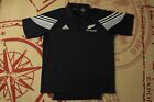MAILLOT POLO ALL BLACKS NOUVELLE ZÈLE 2003 2004 RUGBY ZIP MAILLOT ADIDAS ORIGINAL