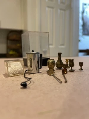 Vintage brass dollhouse miniatures( See Description) - Image 1 of 2