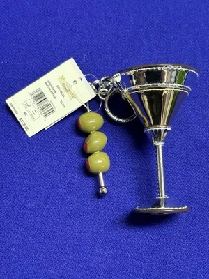 Michael Kors Martini Bolso Charm Llavero Las Vegas Plateado NUEVO Foto 1 de 4