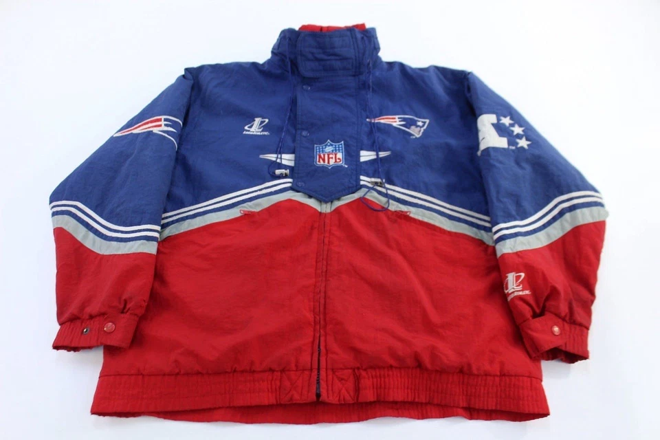 Chaqueta acolchada de fútbol americano vintage NFL Pro Line New England Patriots Foto 1 de 4
