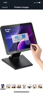 MUNBYN 12 inch LED POS Touchscreen Multi-Touch Monitor VGA/HDMI Small Business - Picture 1 of 11