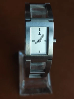 Vintage Calvin Klein Watch Stainless Steel Rectangle 30mm Swiss Made Bracelet - Image 1 of 4