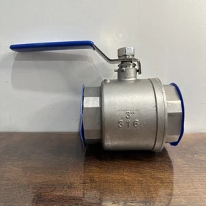3 in NPT Threaded Full Port Ball Valve Stainless Steel SS 316 - Picture 1 of 5