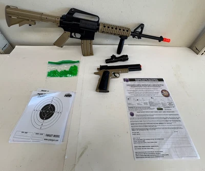 Kit de rifle e pistola Colt Soft Air RIS Spring Airsoft em serviço, bronzeado 180790 - Imagem 1 de 4