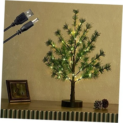  Pino de Navidad Iluminado con Temporizador 60L Luces de Hadas Batería Pino 1 Foto 1 de 4