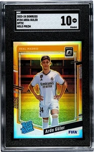 2023 Donruss Arda Guler Optic Holo Rated Rookie RC #184 Real Madrid - SGC 10 - Picture 1 of 2