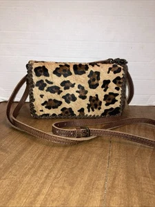 American Darling Hair On Hide Cheetah Print Clutch Crossbody Purse Wallet Double - Picture 1 of 14