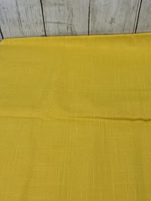 Bright Yellow Polyester Fabric 2/3 yards 58" Wide Unbranded Linen Look Textured - Image 1 of 4