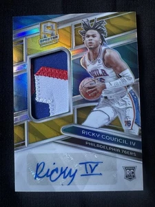 2023-24 Panini Spectra Ricky Council IV Rookie Auto RPA Gold /10 - Picture 1 of 8