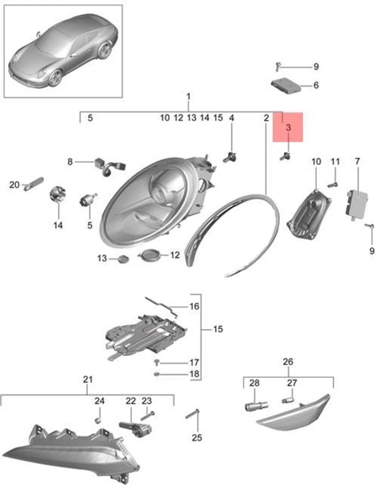 正品 PORSCHE 气体放电灯 99963107090 — 第 1/1 张图片