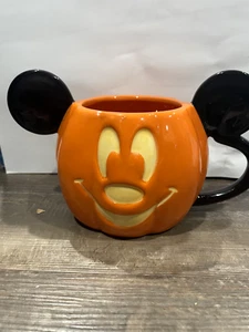 Disney Mickey Mouse Jack O' Lantern Pumpkin Mug Halloween Mug Cup Ceramic - Picture 1 of 4