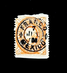 MEXICO Stamp - 1884 Hidalgo 10c Used FRANCO Cancel SOTN  r51 - Picture 1 of 2