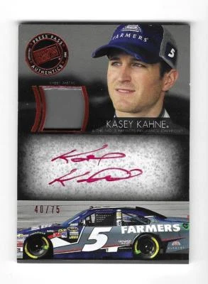 Kasey Kahne 2012 PP NASCAR REDLINE RACE USED RELIC AUTOGRAPH CARD 75 SIGNED AUTO - Image 1 of 2