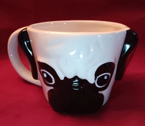 Paladone 3D Pug Dog Black & White Coffee Soup Mug Cup Dog Lovers Gift Dogs Cute❤ - Picture 1 of 3