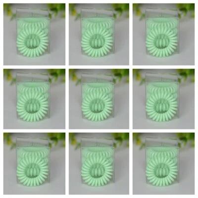9set/lot Hair Cords,Plastic Coiled Hair Ties, Hair Bands Ponytail for girls - Image 1 of 4