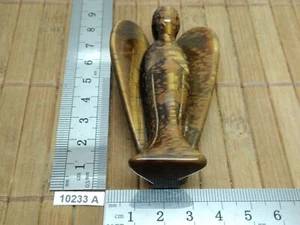 Grand ange 77 mm en OEIL DE TIGRE 78 gr - mineraux collection reiki gardien xxl - Picture 1 of 12