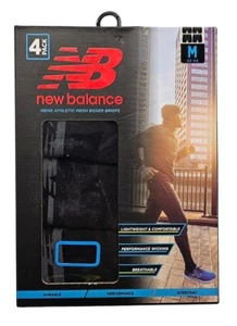 New Balance Men's Athletic Mesh Boxer Brief 4 Pack - NB3015-4 - Picture 1 of 7