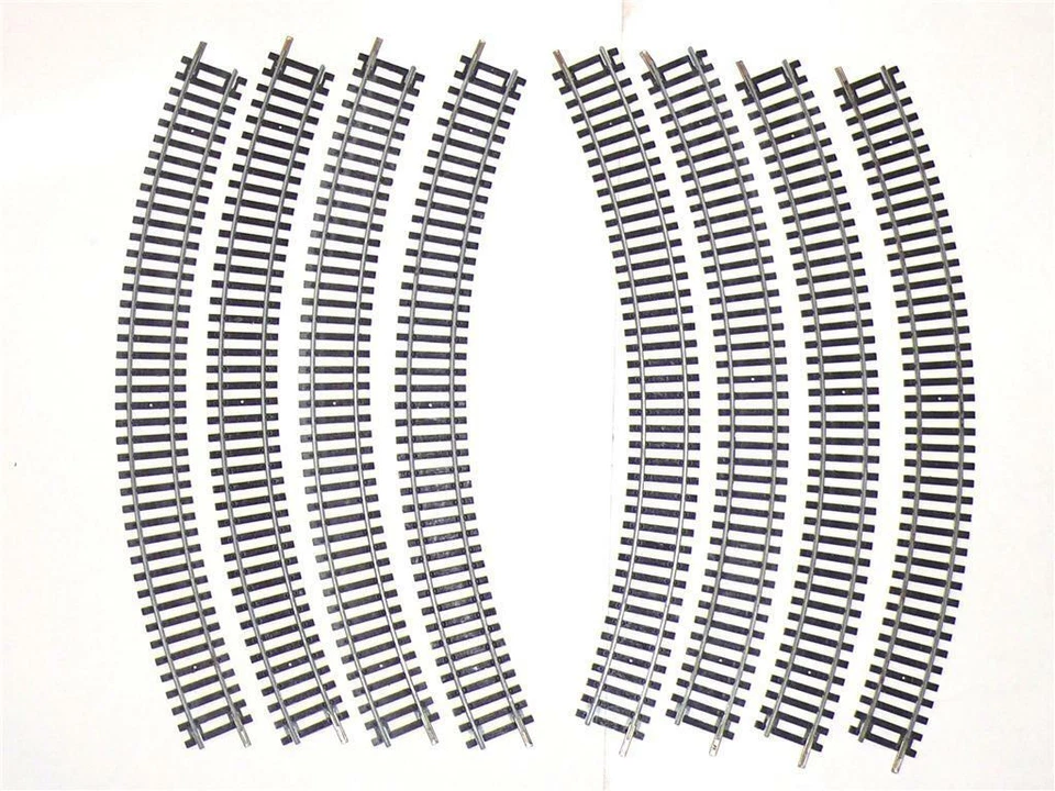 HORNBY R605 x 8 1st  RAD RADIUS DOUBLE CURVE TRACK R 605 NICKEL SILVER FREE POST - Image 1 of 1