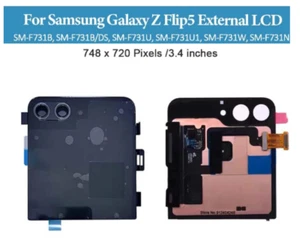 3.4" External Screen For Samsung Galaxy Z Flip5 LCD Display Touch Screen Black  - Picture 1 of 3