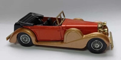 Vintage Die Cast Matchbox Model Yesteryear Y-11 1938 Drophead Coupe Gold Red - Image 1 of 4