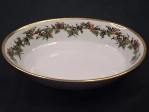 The Holly and Ivy Serving Bowl 1993 Macys 9" Christmas Large Dish Royal Gallery - Picture 1 of 4