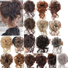 Scrunchie Updo Wrap Hair Extension Real as Human Messy Bun Hair Piece for Women