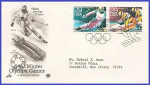USA4 #2614 ADDR PCS ARTCRAFT FDC STR2  Winter Olympics Skiing - Picture 1 of 1