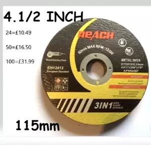 115mm Metal Cutting Discs 1mm  Angle Grinder Disc 4.5 inch  OVER 1700 SOLD - Picture 1 of 1