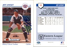 Jeff Livesey Signed 1991 Line Drive AA #10 Card Albany-Colonie Yankees Auto AU