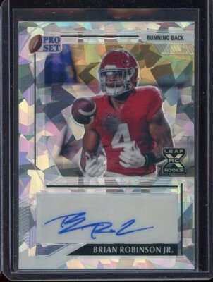 2022 Leaf Pro Set Metal Crystal Silver Brian Robinson Jr Rc Auto (8/30) - Image 1 of 2