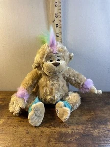 Webkinz Mohawk Monkey Ganz Plush HM623 Brown Blue Stuffed Animal - Picture 1 of 3