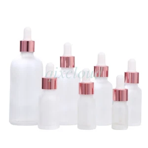 10ml 30ml 50ml 100ml Clear Frosted Glass Dropper Bottles Essential Oil Bottles - Picture 1 of 16