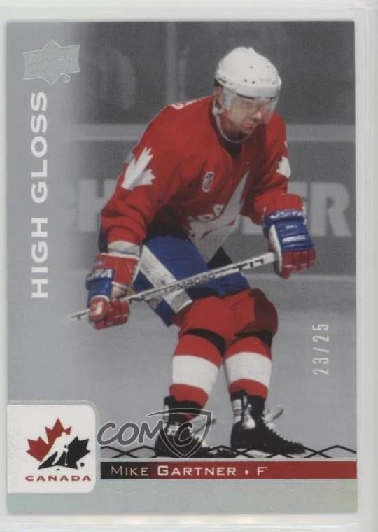 2017 Upper Deck Team Canada Juniors High Gloss /25 Mike Gartner #88 HOF - Image 1 of 2