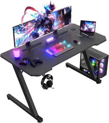 Scrivania Gaming 120 X 60 Cm, Tavolo Gaming Ergonomica, Scrivania per Computer P - Immagine 1 di 4