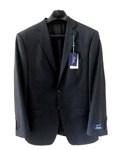 Neu mit Etikett Ralph Lauren 2-teiliger Anzug Herren 41R 33x30 anthrazit kariert Wolle sportliche Passform - Bild 1 von 14