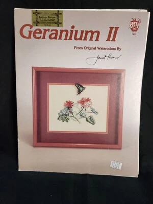 Green Apple Geranium II by Janet Powers Cross Stitch Pattern - Image 1 of 4