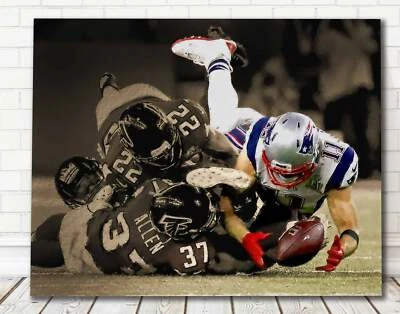 Impresión en lienzo Julian Edelman - Patriotas de Nueva Inglaterra - Arte de pared, impresión de arte deportivo Foto 1 de 4