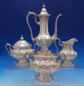 Louis XV by Reed and Barton Sterling Silver Demitasse Set 4pc #D712C (#7635) - Picture 1 of 24