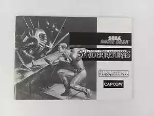 Instruction booklet Notice Strider Returns Journey From Darkness Sega Game Gear - Picture 1 of 2