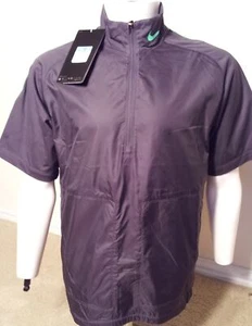 Nike Mens Black Medium Front Zip Short Sleeve Golf Vest New With Tags - Picture 1 of 9