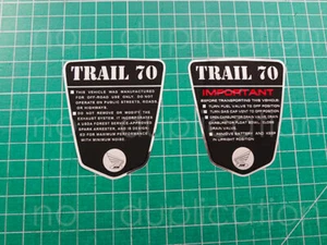 69' 70' 71' CT-70H K1 minibike insignias cromadas CT70 calcomanías, pegatinas, pegatinas - Imagen 1 de 2