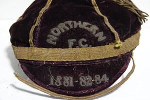 1881 NORTHERN F.C VELVET CAP POSSIBLY SCOTTISH FOOTBALL CLUB EXTREMELY RARE L@@K - Picture 1 of 14