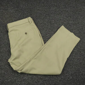 Haggar Pants Adult Size 34x28 Brown Cool 18 Straight Fit Regular Cut Casual Mens