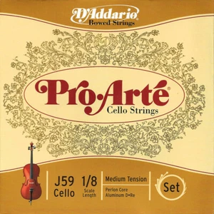 Daddario Pro Arte Cello 1/8 String Set J59 - Medium Tension - Picture 1 of 2