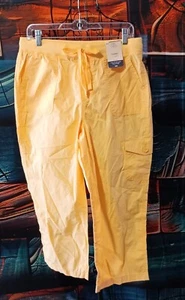 St Johns Bay Yellow Capri Mid Rise Womens Medium Tall - Picture 1 of 5