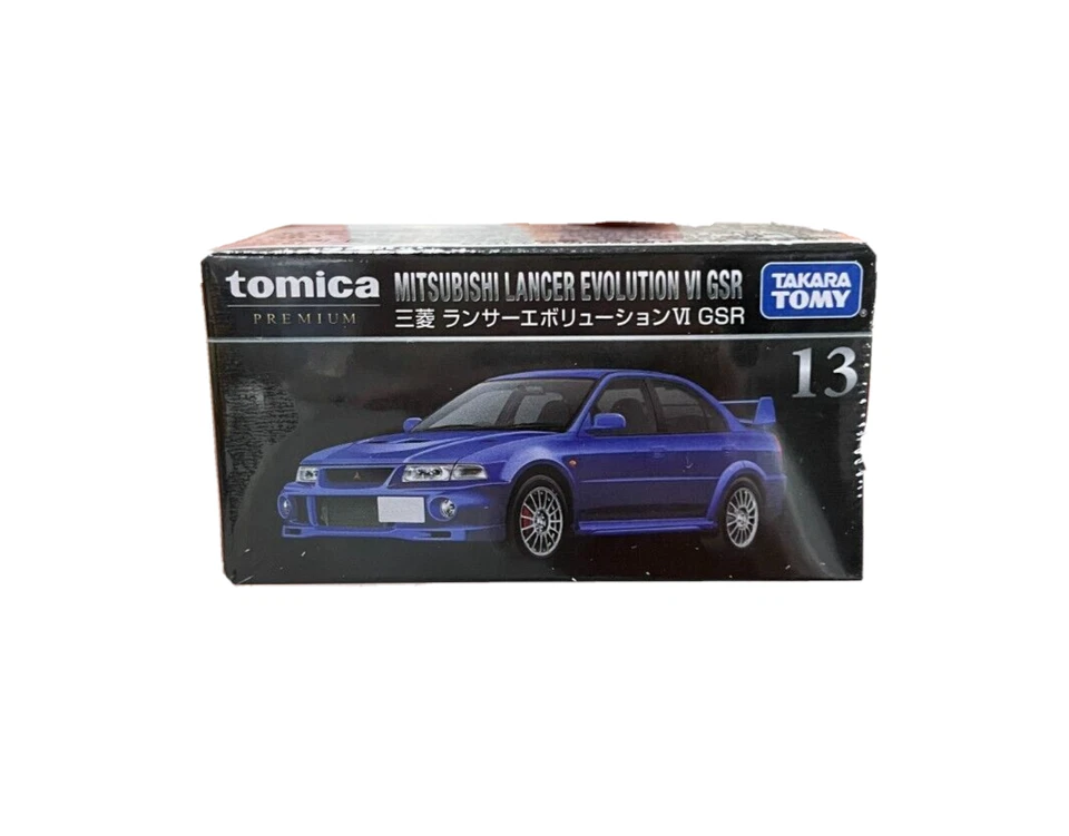 TAKARA TOMY TOMICA PREMIUM DieCast car MITSUBISHI LANCER EVOLUTION VI GSR #13